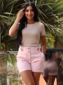 shorts saia fivela rosa 211